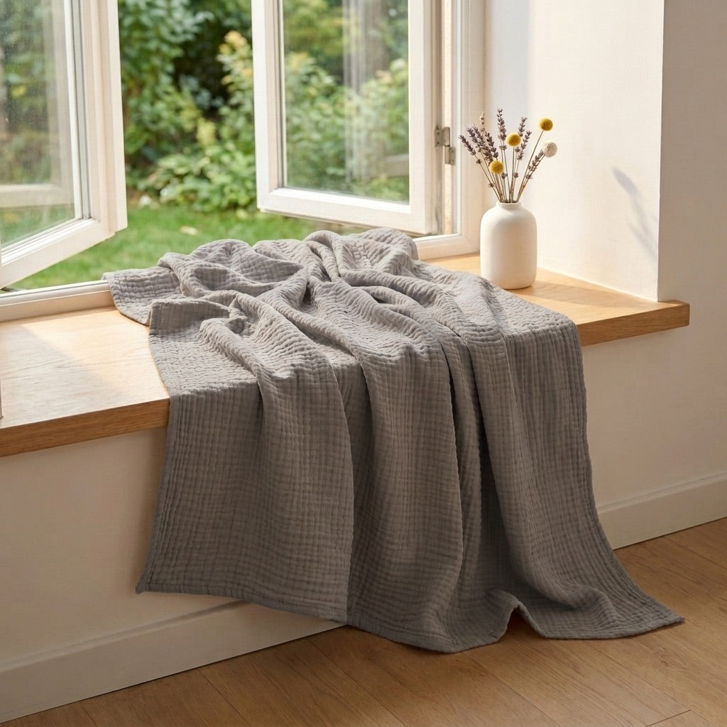 Muslin-tæppet – 100 % muslin-bomuld