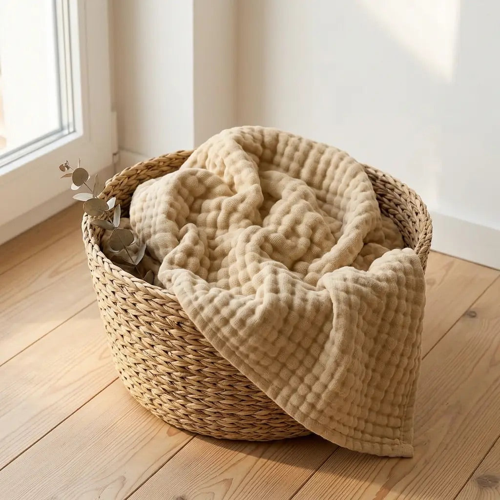 Muslin-tæppet – 100 % muslin-bomuld